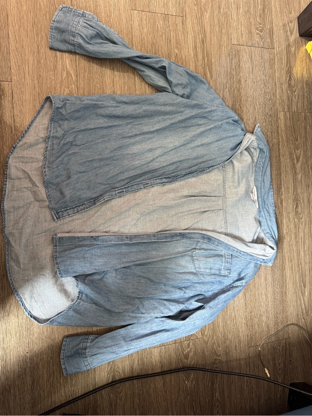 Light Blue Denim Shirt - Men's Casual Button-Up
